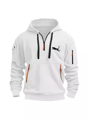 Kapuzenpullover mit Reißverschluss und mehreren Taschen