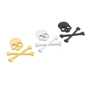 METALL-TOTENKOPF-AUTO-AUFKLEBER 3D-STEREOSKOPISCHER AUTO-AUFKLEBER
