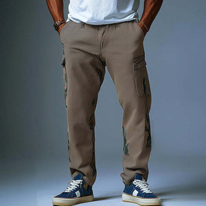 Herren Frühlingsmode Retro Bedruckte Freizeithose