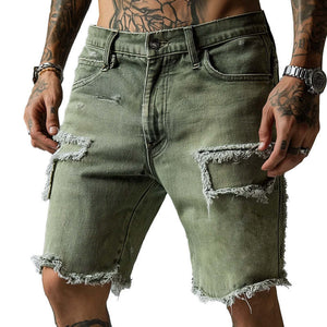 Herren-Shorts aus gebürstetem Vintage-Denim