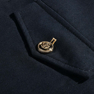 Herren Vintage Casual Solid Revers Button Jacke