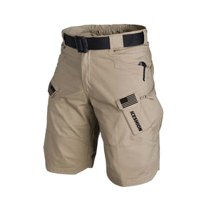 ICESHION USA FLAG TAKTISCHE MEHRERE TASCHEN 11'' INSEAM PERFORMANCE CARGO-SHORTS OHNE SCHNALLENGÜRTEL
