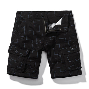 GRAFISCHE CARGO-SHORTS MIT 11-ZOLL-INNENNAHT