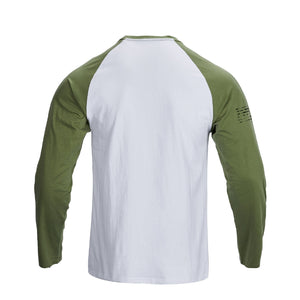 Langarm-T-Shirt mit USA-Flagge und Raglan-Grafik