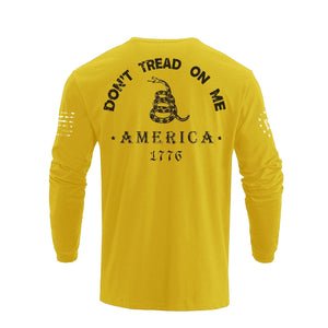 T-Shirt mit Aufschrift „Don't tread on me“ und langen Ärmeln