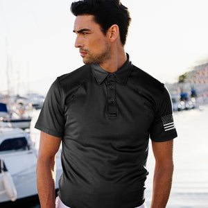 USA FLAG USA FLAG POLOSHIRT MIT RAGLAN-GRAFIK