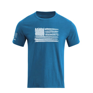 T-Shirt aus Baumwolle mit USA-Flaggen-Grafik