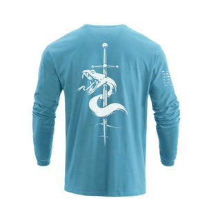 SNAKE CROSS GRAPHIC LONG SLEEVE T-SHIRT