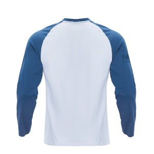 Langarm-T-Shirt mit USA-Flagge und Raglan-Grafik