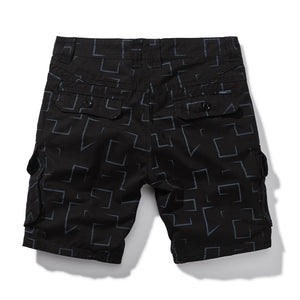 GRAFISCHE CARGO-SHORTS MIT 11-ZOLL-INNENNAHT