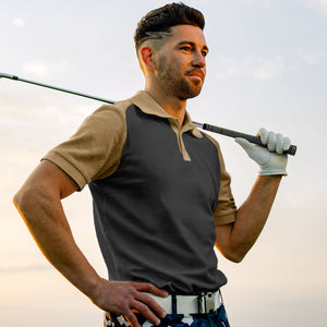 Poloshirt mit USA-Flagge und Raglan-Grafik
