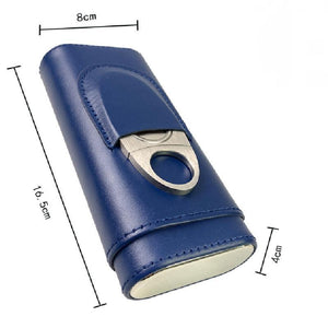 Tragbare feuchtigkeitsspendende Aufbewahrungstasche aus Leder für Zigarren für Herren