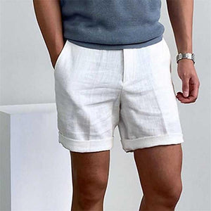 Vintage Leinen-Strandshorts für Herren