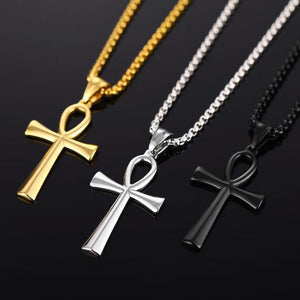 Vintage Casual Knot Cross Necklace