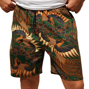 Herren-Shorts im Retro-Stil mit lässigem Ethno-Print und Kordelzug