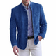 Herren-Blazer im Retro-Stil mit Stehkragen, einreihig, schmaler Passform und mehreren Taschen