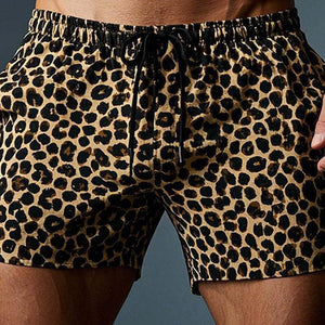 Men's Leopard Print Comfortable Breathable Shorts