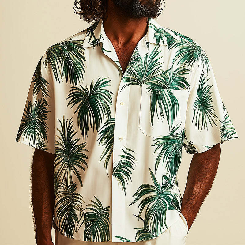 Men's Spring Fashion Fresh Printed Short Sleeve Shirt