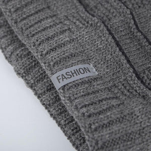 Men's Vintage Plush Lined Warm Knitted Hat