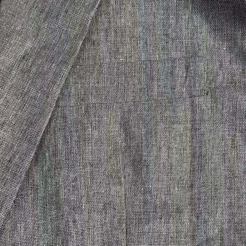 Lässiger Herren-Blazer aus Baumwolle und Leinen mit Revers, einreihig, schmaler Schnitt