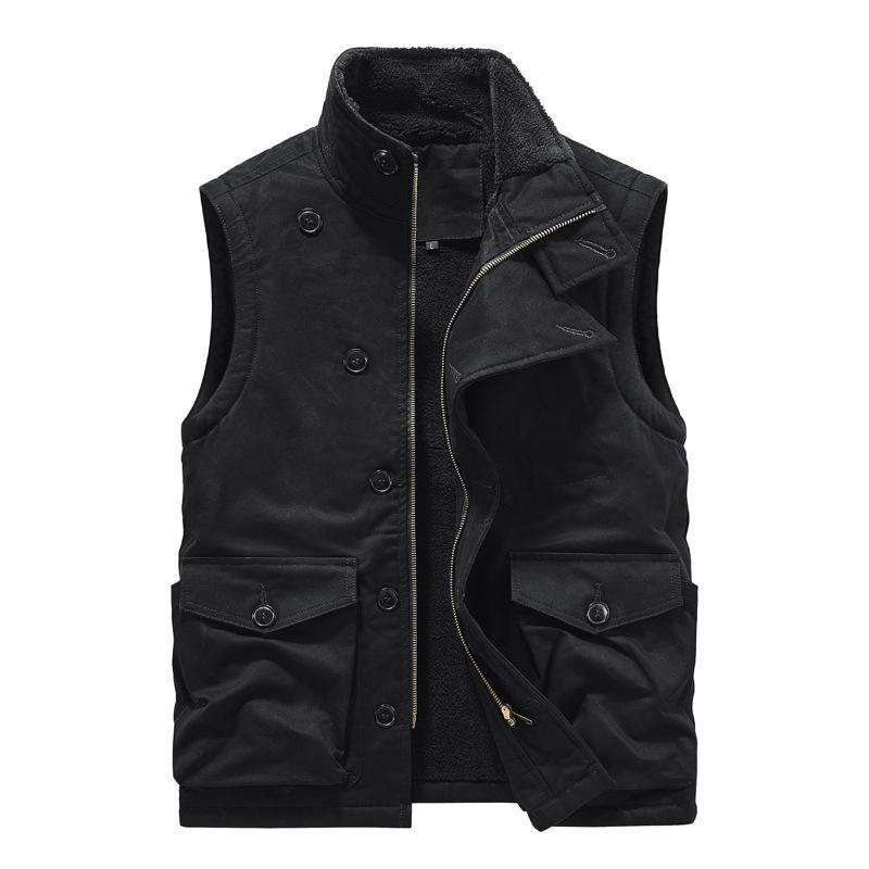 Men's Retro Casual Hunting Suits Plus Velvet Single Breasted Vest