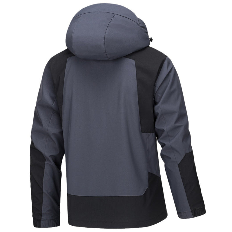 OUTDOOR DESTACHABLE HOODED WATERROOF HARDSHELL JACKET