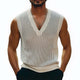 Klassisches, vertikal gestreiftes Strick-Tanktop für Herren im Sommer