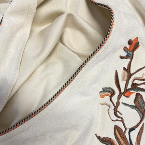 Men's American Western Cowboy Style Suede Embroidered Deep V Neck Tank Top