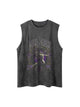 Printed Crew Neck Casual Vest