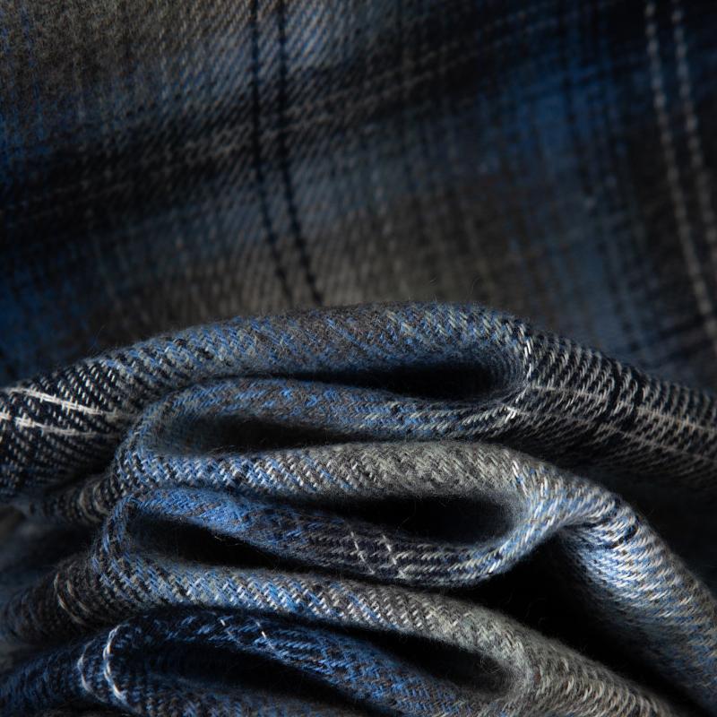 Men's Casual Plaid Lapel Long Sleeve Shirt