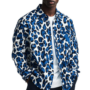 Men's Spring Retro Leopard Print Casual Sport Lightweight Jacket