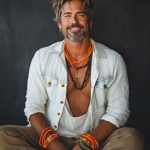 Herren-Langarmhemd aus gewaschenem Vintage-Denim