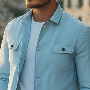 Men's Spring Retro Casual Lapel Multi-Pocket Cotton And Linen Jacket