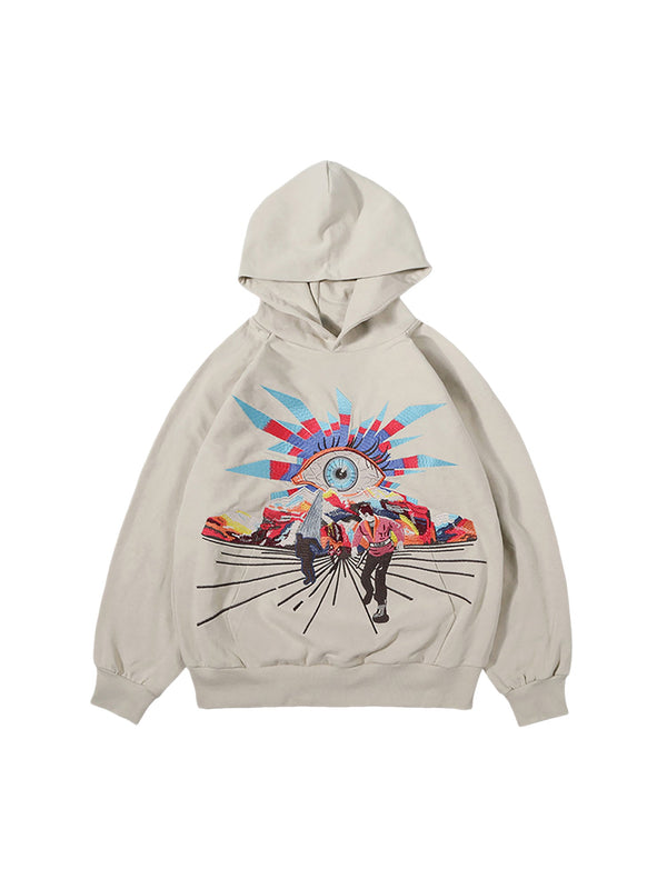 Evil Eye Embroidered Hoodie