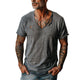 Men's Distressed Ripped Raw Edge V-Neck Short-Sleeved T-Shirt