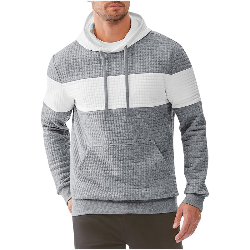 MEN'S SMALL SQUARE LOOSE CASUAL LONG SLEEVE HOODIE