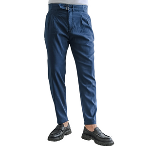 Britische neapolitanische Anzughose mit hoher Taille für Herren