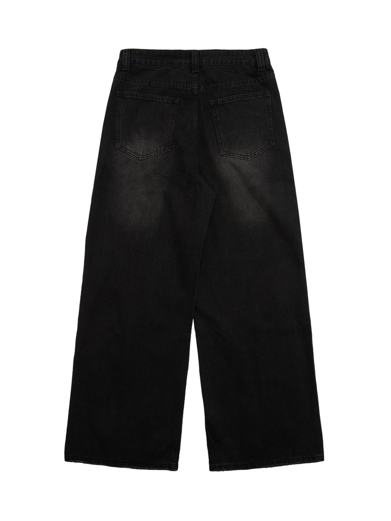 Deconstructed Design Wash Jeans