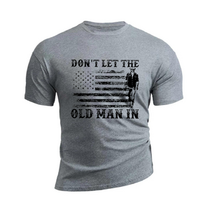 PURE COLOR T-Shirt mit Aufschrift „Don't Let The Old Man“ aus 100 % Baumwolle