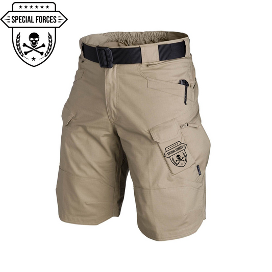 SPECIAL FORCES TACTICAL MULTI POCKETS 11'' INSEAM PERFORMANCE CARGO SHORTS WITH BUCKLE BELT