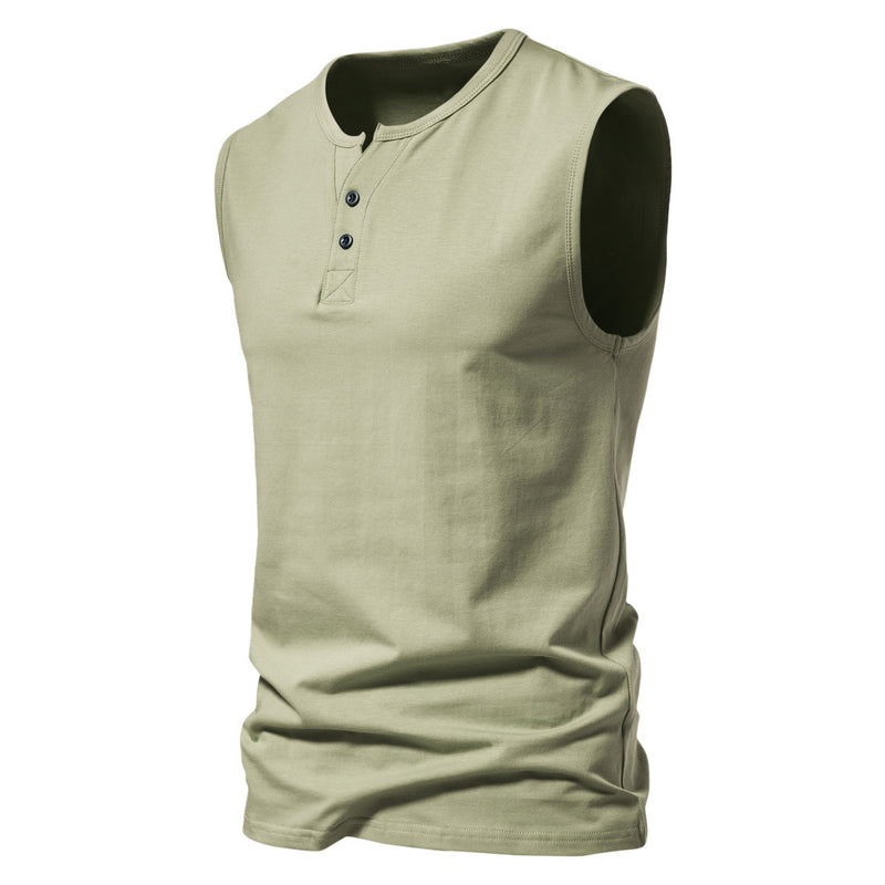 HENRY COLLAR SLEEVELESS T-SHIRT TANK