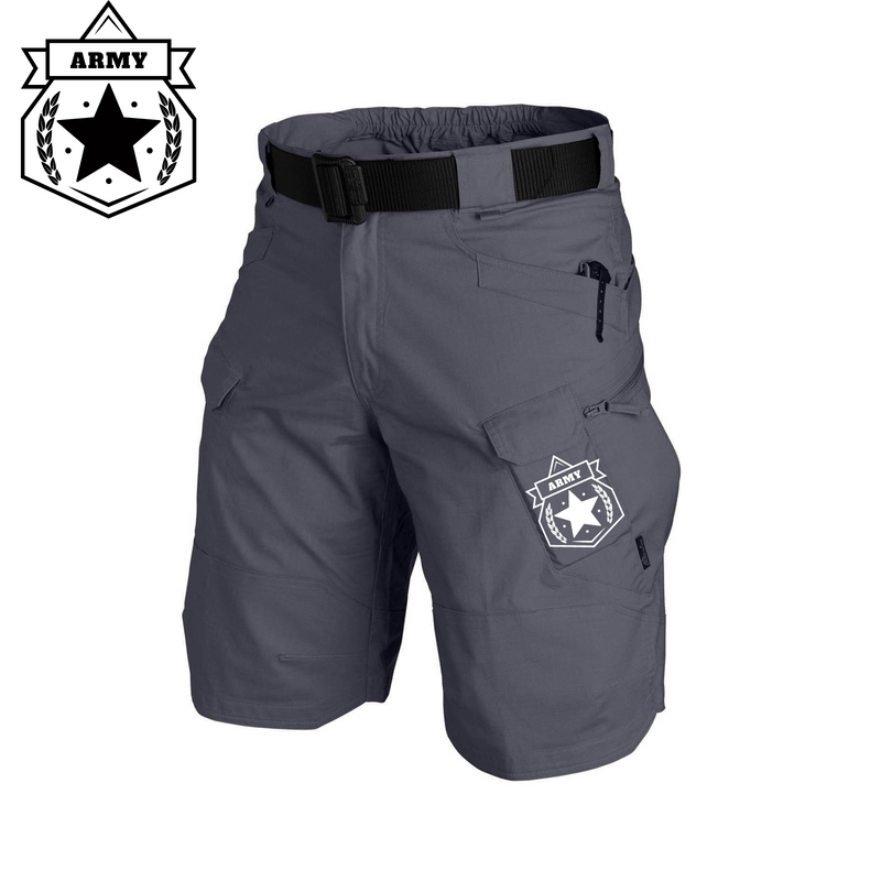 AMRY TACTICAL MULTI POCKETS 11'' INSEAM PERFORMANCE CARGO SHORTS WITH BUCKLE BELT