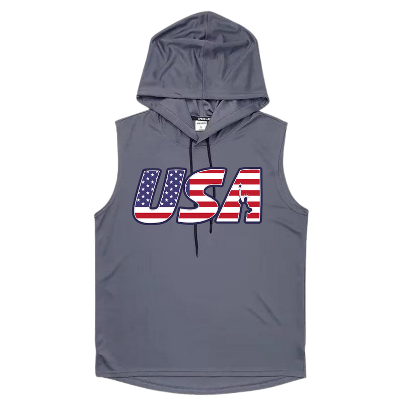 USA SOLID COLOR SLEEVELESS TOP WITH A PULLOVER TANK TOP