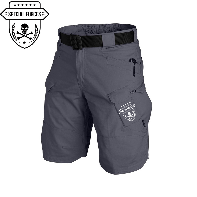 SPECIAL FORCES TACTICAL MULTI POCKETS 11'' INSEAM PERFORMANCE CARGO SHORTS WITH BUCKLE BELT