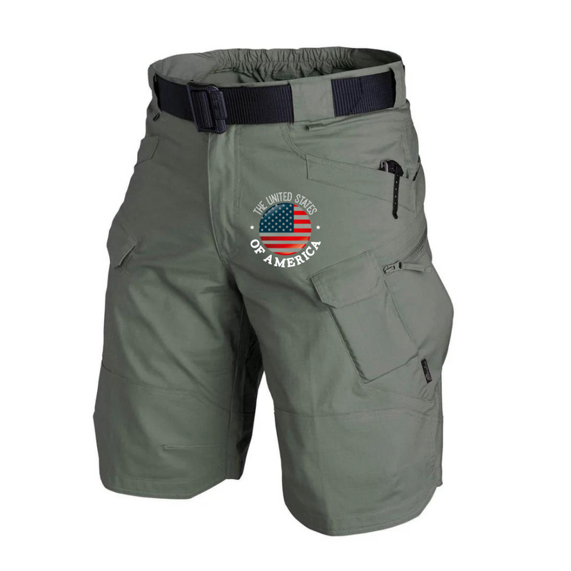 AMERICAN TACTICAL MULTI POCKETS 11'' INSEAM PERFORMANCE CARGO SHORTS WITH BUCKLE BELT