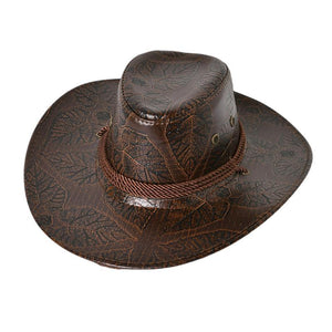 Men's PU Leather Western Cowboy Hat