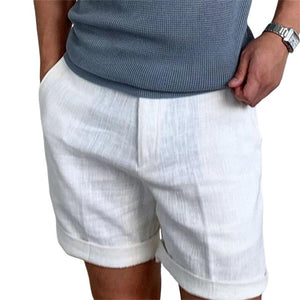 Vintage Leinen-Strandshorts für Herren