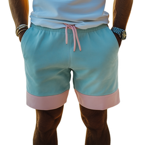 Herren Frühling und Sommer Mode Lässige Elastische Taille Wildleder Strand Shorts