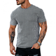 Men's Casual Houndstooth Round Neck Slim Short Sleeve T-Shirt