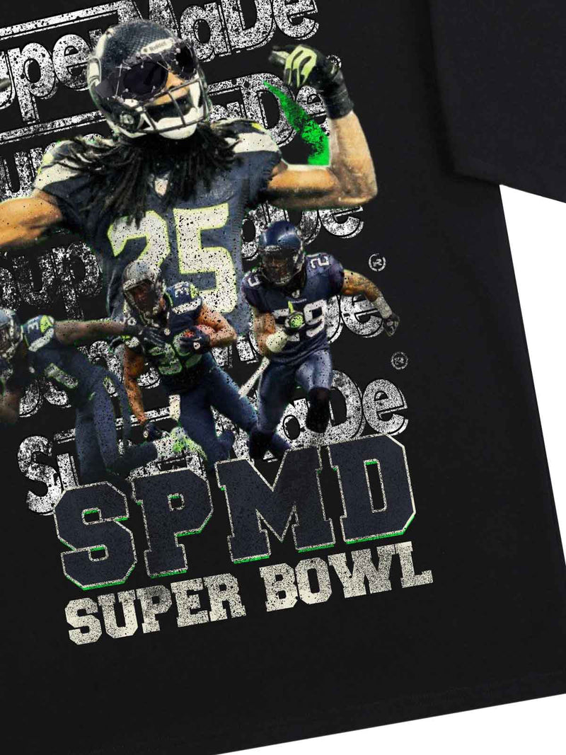 Super Bowl Football Print T-shirt